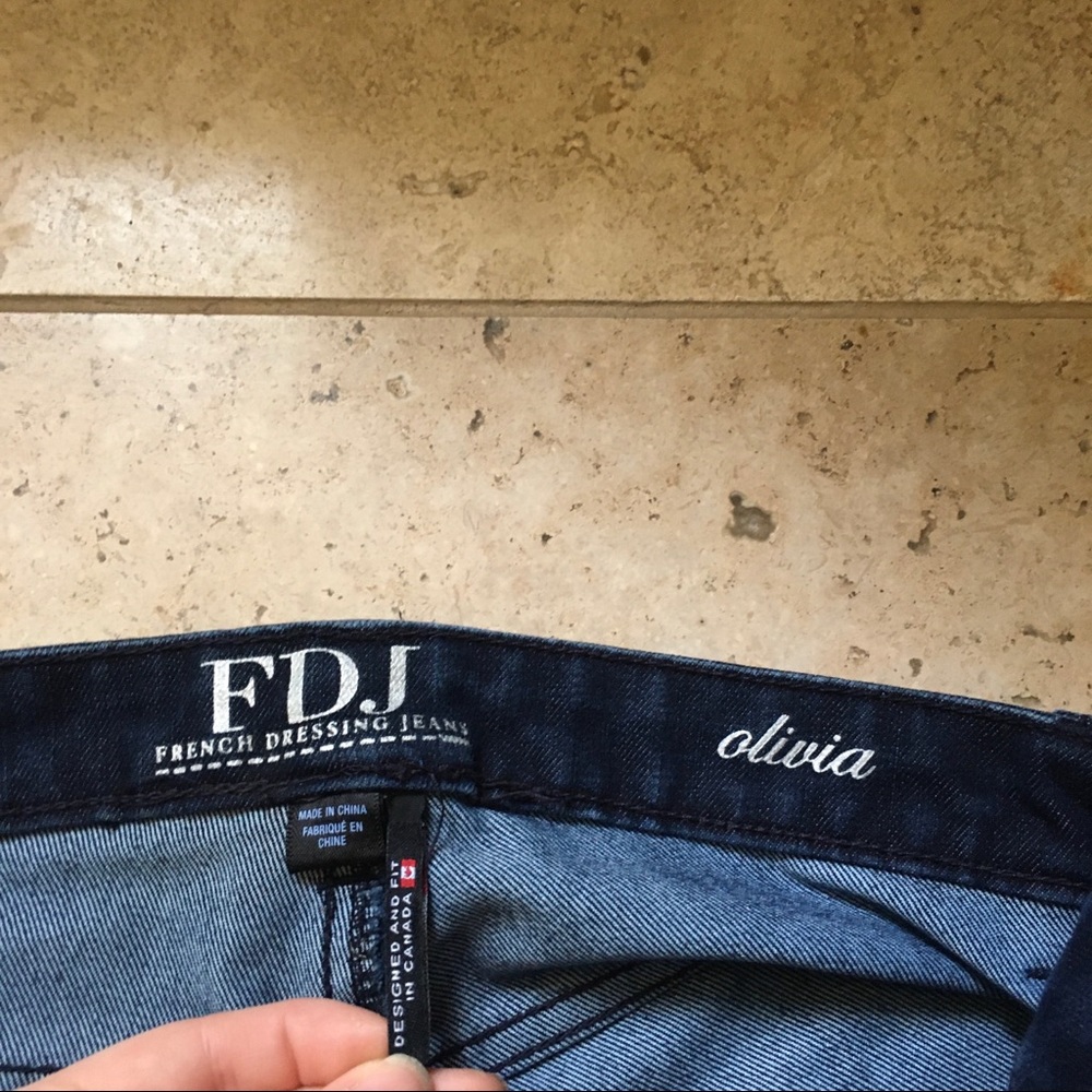 FDJ Olivia Dark-Wash High-rise Straight-Leg Jeans - Picture 5 of 9